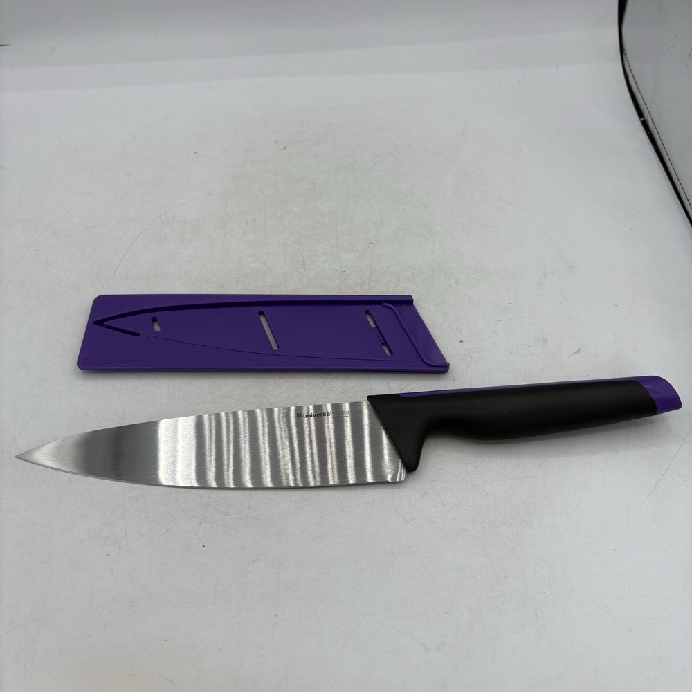 Tupperware Chef Knife Universal Series Pro Chop St Steel Pur Protective Sheath